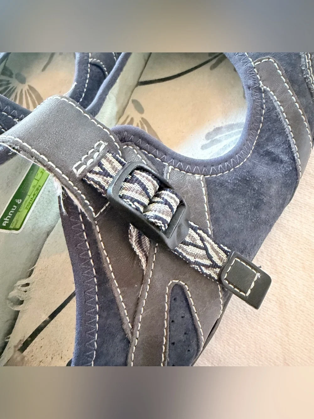 Ahnu blue suede